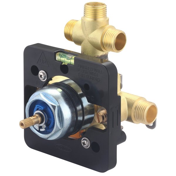 Olympia Single Handle Tub/Shower Pressure Balancing Valve w/ Built-in 2 Way Diverter in Rough Brass V-2500B
